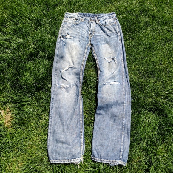 Buffalo David bitton distressed ripped denim jeans